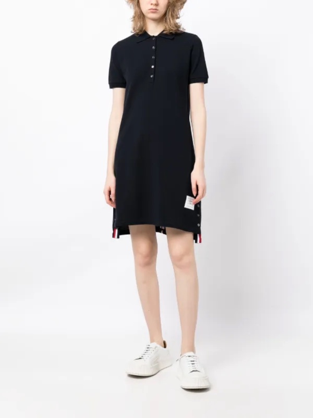 Thom Browne Navy Polo Shirt Dress with Signature Trim (SOLD OUT size)